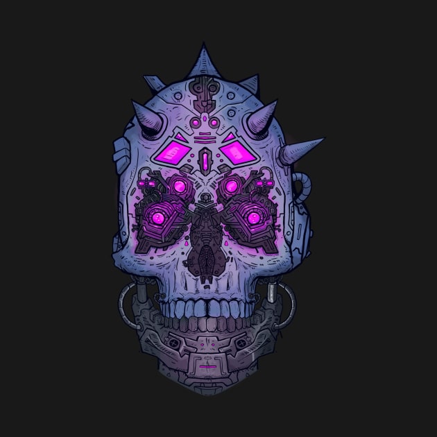 Cyberpunk Cyborg Skull by TOKEBI