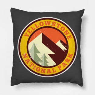 Yellowstone National Park Retro Pillow