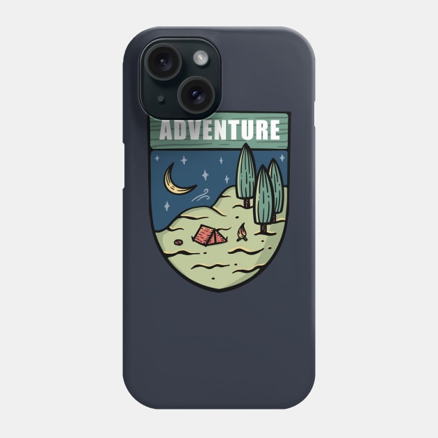 Night Camp Phone Case by hakkamamr