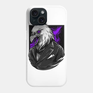 Sparrow Hawk Eagle Grey Purple Phone Case