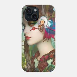 Enchanting painting of girl - tribal pagan earth goddess Phone Case