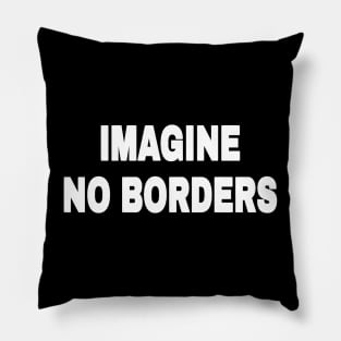 IMAGINE NO BORDERS - White - Front Pillow