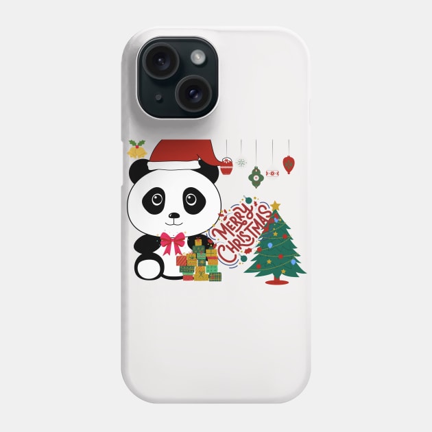 Panda Christmas Phone Case by jaxmi