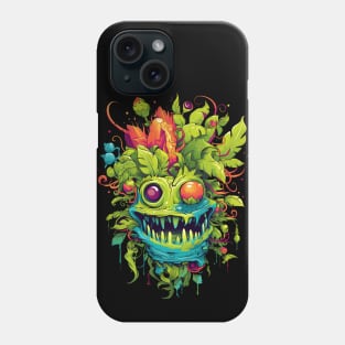 Colorful acid plant monster funny horror Phone Case