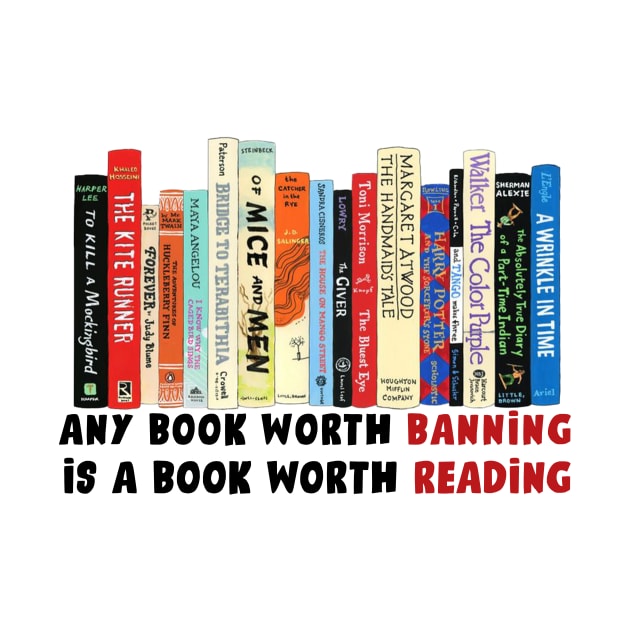 I'm With The Banned, Banned Books shirt, Any Book Worth Banning worth reading by aesthetice1