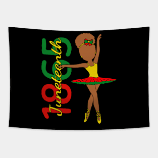 Juneteenth Ballerina Girl ballet kid Celebrate Juneteenth Tapestry