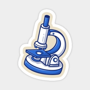 Floating Microscope Cartoon Magnet