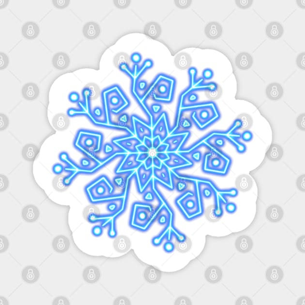 Electric Snowflake Magnet by Anastasiya Malakhova