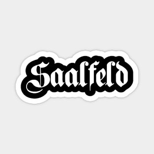 Saalfeld written with gothic font Magnet