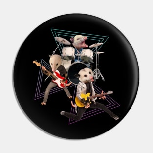 Possum Rock Band Funny Pin