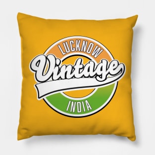 Lucknow vintage style logo Pillow