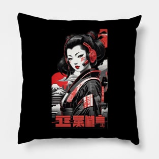 Futuristic Japanese Girl Style Pillow