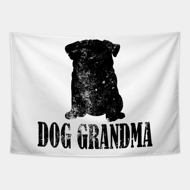 Pugs Dog Grandma Tapestry by AstridLdenOs