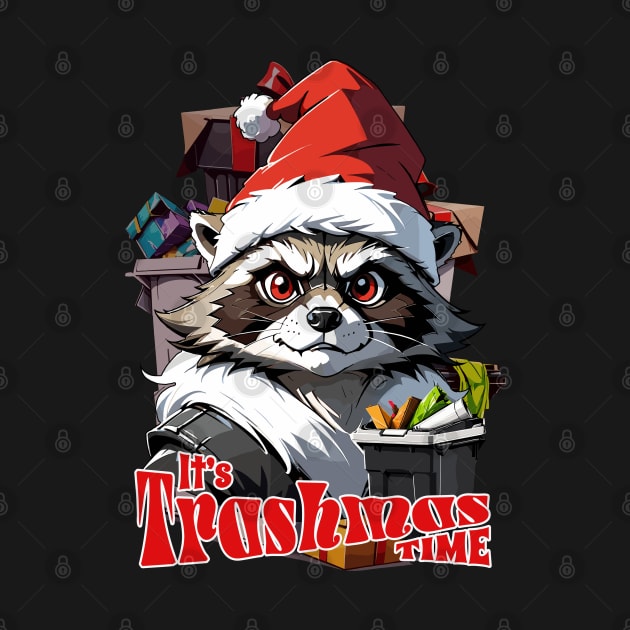 raccoon Christmas Trashmas by Rusty Lynx Design