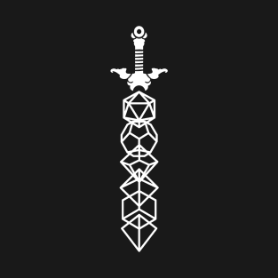 Minimalist RPG Dice Magic Sword T-Shirt