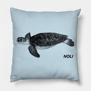 Minimalist Black and White Seaturtle Pillow