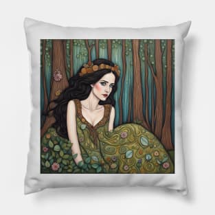 Eva Green as a fairy in the woods Pillow