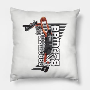 Mikal Bridges Brooklyn vintage style T-shirt Pillow