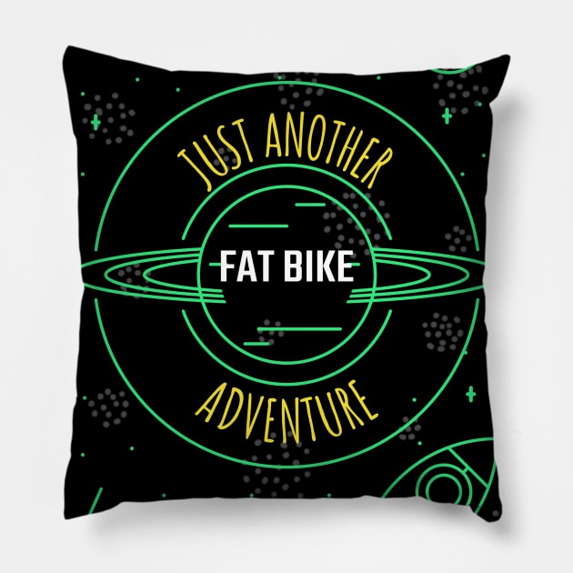 Just Another Fat Bike Adventure Pillow by With Pedals