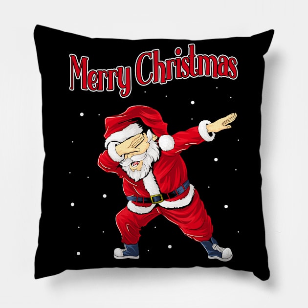 Dabbing Santa Claus Christmas Dab Dance Gift Pillow by Foxxy Merch