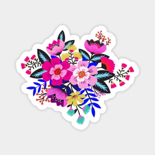 Colorful boho flower bouquet Magnet