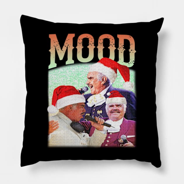 Retro Vtg Mood Drinking Christmas Humor Parody Music Pillow by graficklisensick666