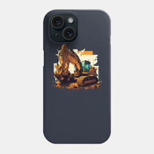 Excavator Power: A Bold and Powerful Design, heavy duty Phone Case