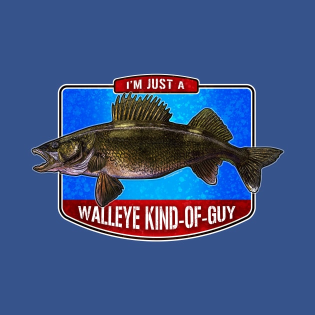 Walleye Guy Fishing Design by fishweardesigns