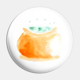 magic potion, pot, food, cute, Holiday, Halloween, illustration, watercolor, festive, good mood, autumn, autumn Pin