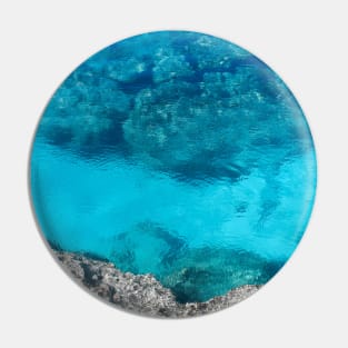 Crystal clear blue ocean water Pin