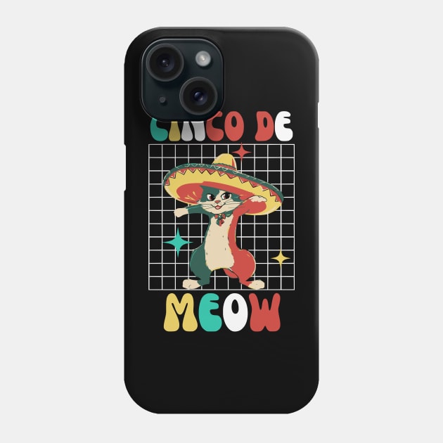 Cinco de Meow Cute Cinco De Mayo Cat Sombrero Phone Case by Shopinno Shirts