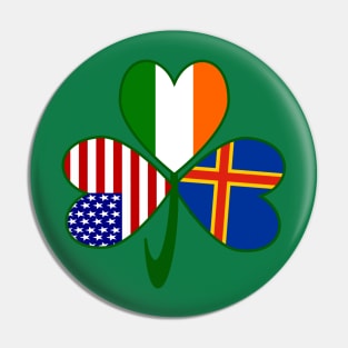 Aaland Islands Irish American Shamrock Pin