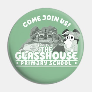 Bluey Glasshouse Primary School B/W Pin