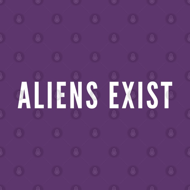 Aliens Exist - Funny Slogan Dumb Statement Humor by sillyslogans