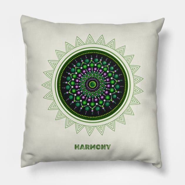 Harmony. Mindfulness, Meditative. Handmade Sacred Geometry. Pillow by Anahata Realm