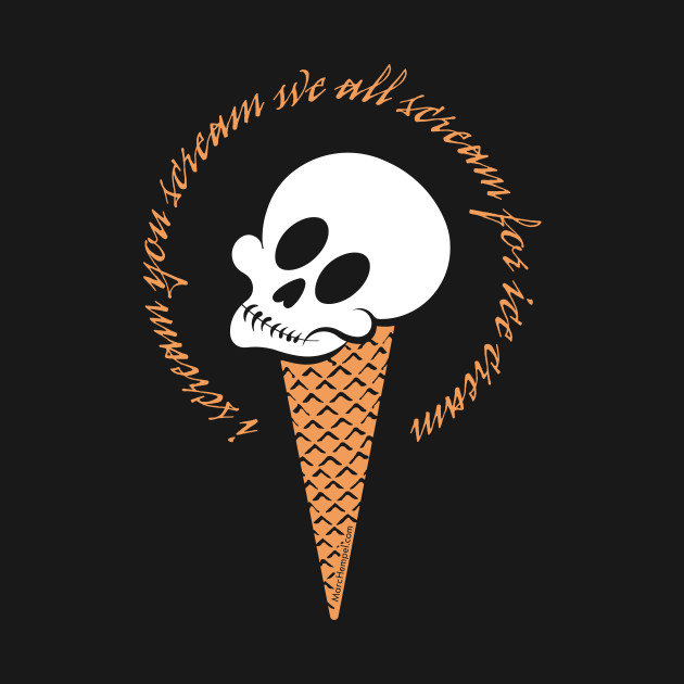 Disover I Scream Cone - Skull - T-Shirt