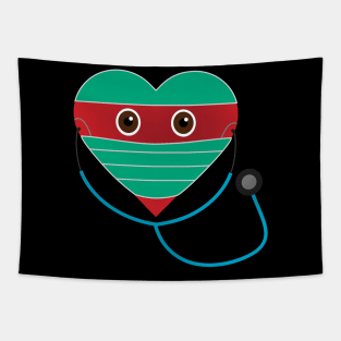 Masked Heart - Doctors Tapestry