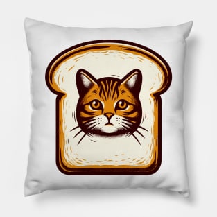 Cat on Bread Pillow