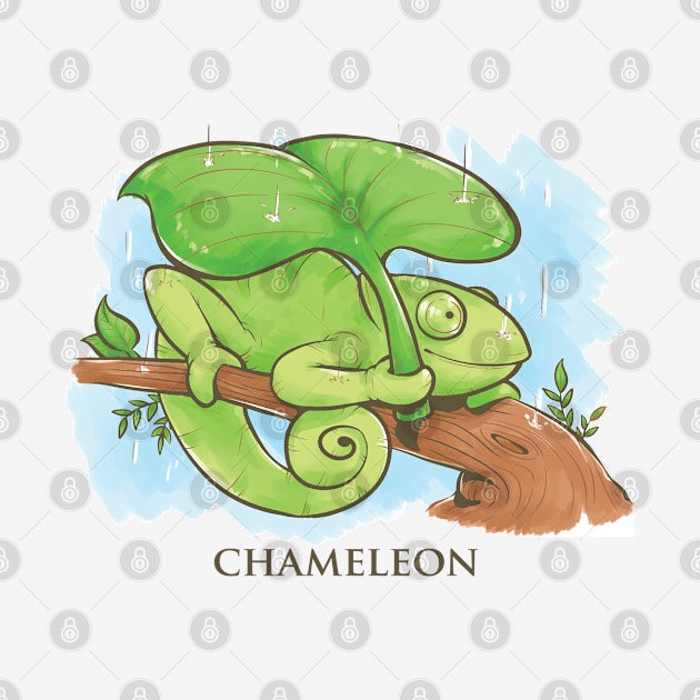 Funny Chameleon by Happy Art Designs