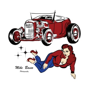 Pinup T - Shirt back only design with pinup  girl T-Shirt