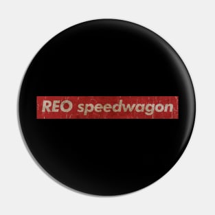 REO speedwagon - simple red vintage Pin