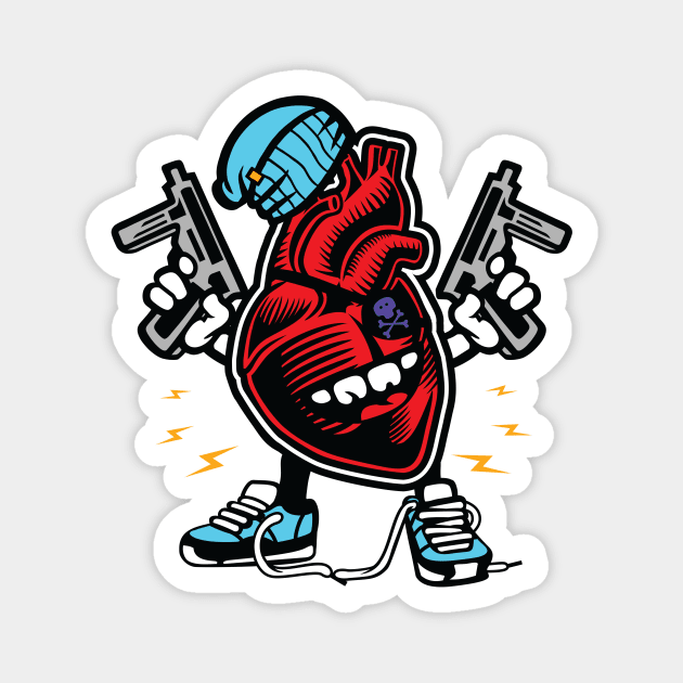 Heart Attacker Magnet by DesignFury