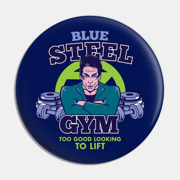 Blue Steel Gym Pin by FOUREYEDESIGN