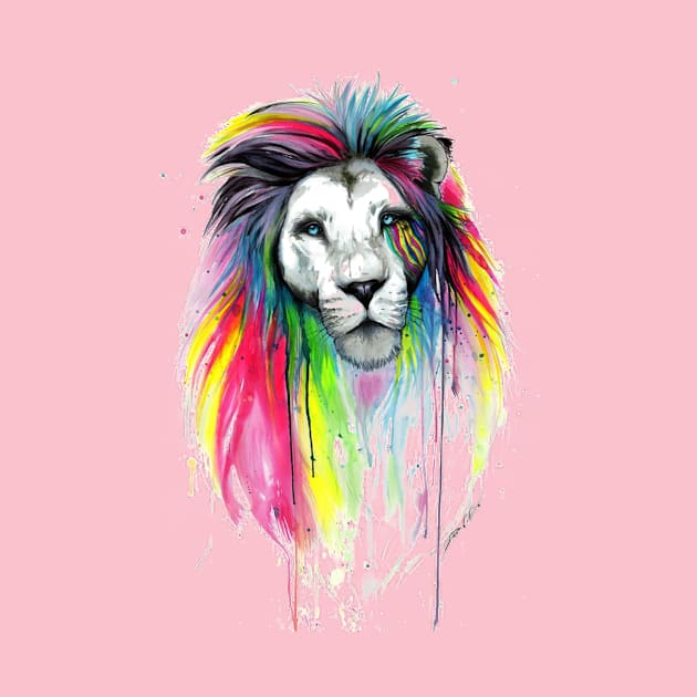 Lion in watercolor by Anonic