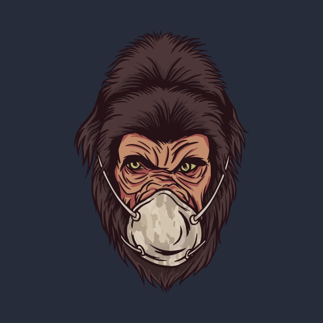 GORILLA FACE MASK DESIGN by elaissiiliass