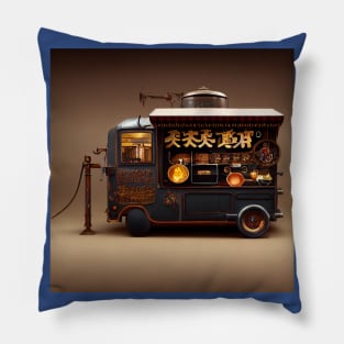 Steampunk Tokyo Ramen Food Truck Pillow