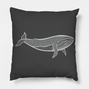 Humpback Whale - marine animal drawing Pillow