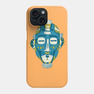 Retro Wave African Mask 5 Phone Case