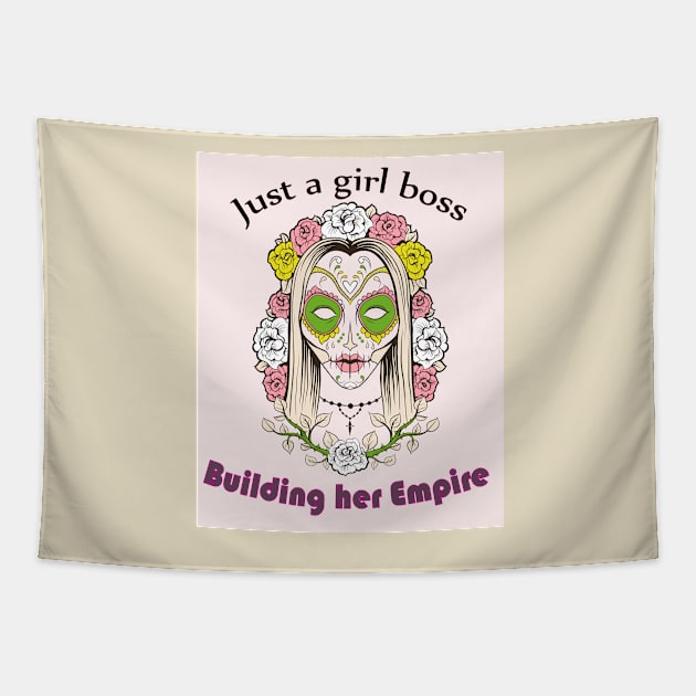 Just A Girl Boss Building Her Empire Tapestry by pixelprod