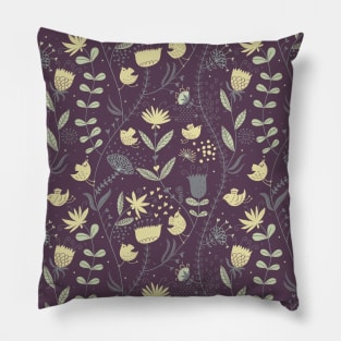 Bird Pattern Pillow